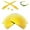 24K Gold Mirror Coated - Polarized + Yellow Rubber, variant on Walleva Clear Replacement Lenses for Oakley Flak 2.0 Sunglasses