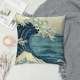 thumbnail image 2 of Orinice Wave Ocean Graphic Decorative Pillow Cover for Home Couch Living Room Bed Sofa 18x18in, 2 of 5