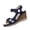 Navy, variant on UDAUDU Sandals for Women Low Block Chunky Heels Open Toe Ankle Strap Heel Fashion Party Dress Pump Shoes Slip On Strappy Buckle Heeled Sandals Blue US 8