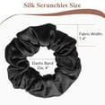thumbnail image 3 of Papapt 4 Pack 100% Mulberry Silk Scrunchies, Silk Hair Ties 19 Momme Silk Scrunchies for Hair No Damag Scrunchies for Women Girls, 3 of 14
