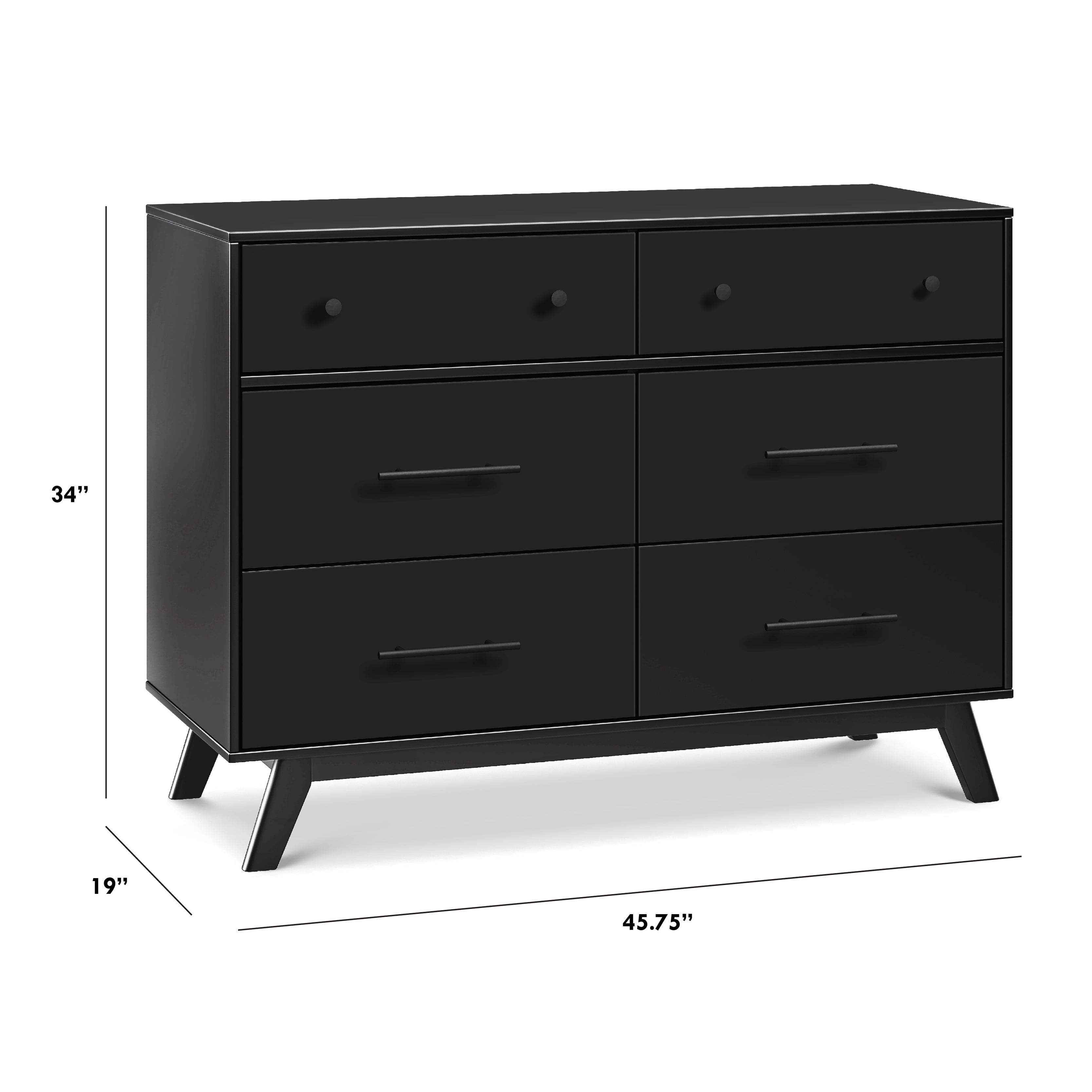 DaVinci Otto 6 Drawer Dresser in Ebony