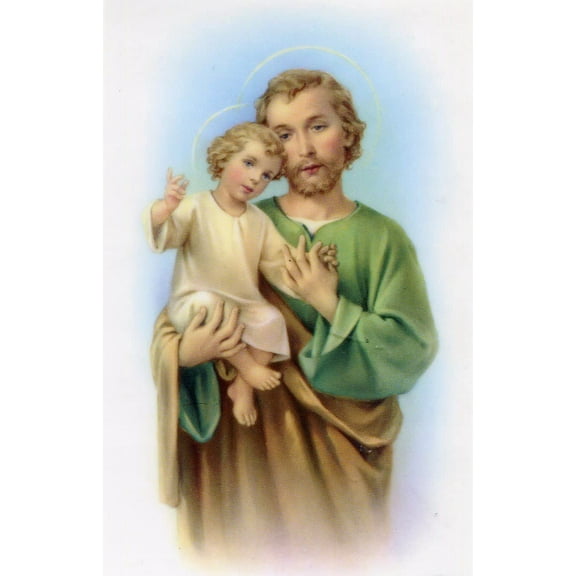 The St. Joseph Rosary N holy card - laminated - Pack of 25