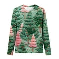 thumbnail image 3 of Aqestyerly Femmes Manches Longues Noël Top Femmes Pull Imprimé Col Rond Manches Longues Top, 3 of 3
