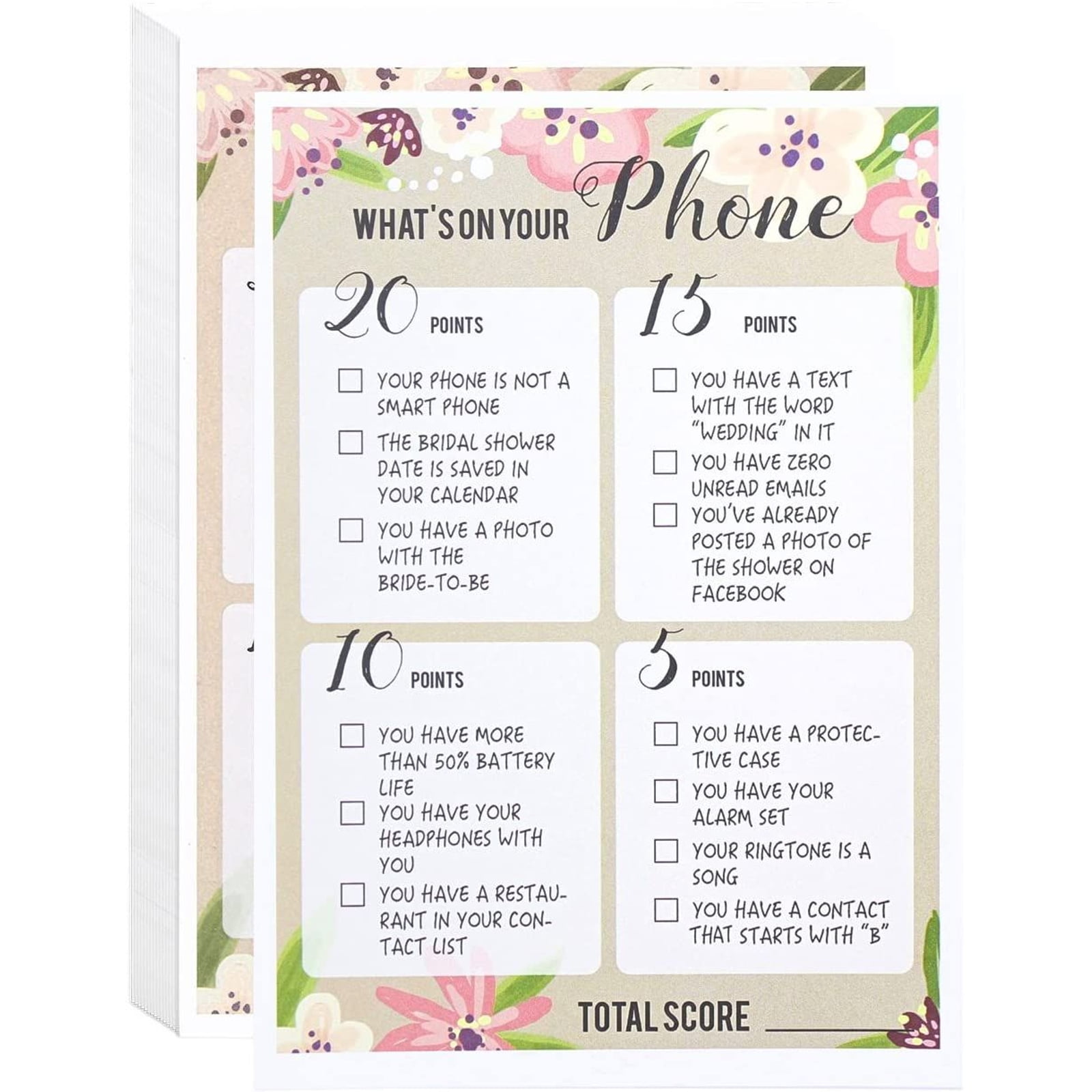 Personalized Wedding Game Cards Tropical Date Night Idea Cards 