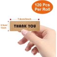 thumbnail image 2 of PinesC 120 Stickers/Roll, 1 * 3 Inch, Kraft Paper Sticker, Thank You Stickers, Suitable for Waterproof Stickers, Rectangle Sealing Paste, 2 Rolls, 2 of 5