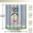 thumbnail image 6 of HuiXinOu Easter Bathroom Set 4-Piece, Shower Curtain Floor Mat Toilet Lid Cover, Waterproof Bunny Eggs Theme Decor for Home Bath, 6 of 9