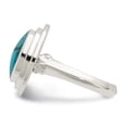 thumbnail image 4 of Diamond2Deal 925 Sterling Silver Polished Round Imitation Turquoise Ring Size 6 for Women, 4 of 8
