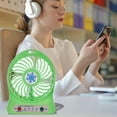 thumbnail image 5 of Klonfd Snowflake Mini Desk Fan USB Rechargeable 3 Speed Quiet Fan Portable Fan With Strong Airflow For /Home, 5 of 5