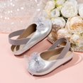 thumbnail image 4 of Viluyesy Girls Dress Shoes Closed Toe Mesh Bow Soft Sole Princess Wedding Shoes for Kids Silver Size 9.5 Toddler, 4 of 9