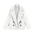 thumbnail image 3 of Women's Casual Lapel Coat Stylish Long Sleeve Jacket For Everyday Wear Extra Large Women Jackets Sides Jacket Cardigan Women Jacket Athletic Jackets for Women Full Zip Women Long Jacket Non Stop, 3 of 4