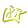 thumbnail image 1 of Yellow Silicone Hose For 1992-2000 Honda Civic EK4 / EK9 / EG6 / EG9 chassis with B16/B18 series VTEC engine 1992 1993 1994 1995 1996 1997 1998 1999 2000, 1 of 1