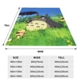 thumbnail image 6 of Totoro Cartoon Printing Throw Blanket, All Seasons Flannel Fleece Blanket, Soft & Warm Plush Blankets for Couch Sofa Bed Camping Travel, 40"x30", 6 of 9
