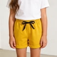 thumbnail image 2 of Nilvkv Girls Shorts, Shorts for Girls, Youth Solid Color Lightweight Stretchy Soft Lounge Shorts Casual Summer Daily Wear Yellow 12-18 Months, 2 of 7
