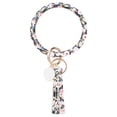 thumbnail image 1 of Bijoux en Liquidation, Bracelet en Cuir Tendance, Porte-Clés Rond avec Pompon, Multicolore, 1 of 2