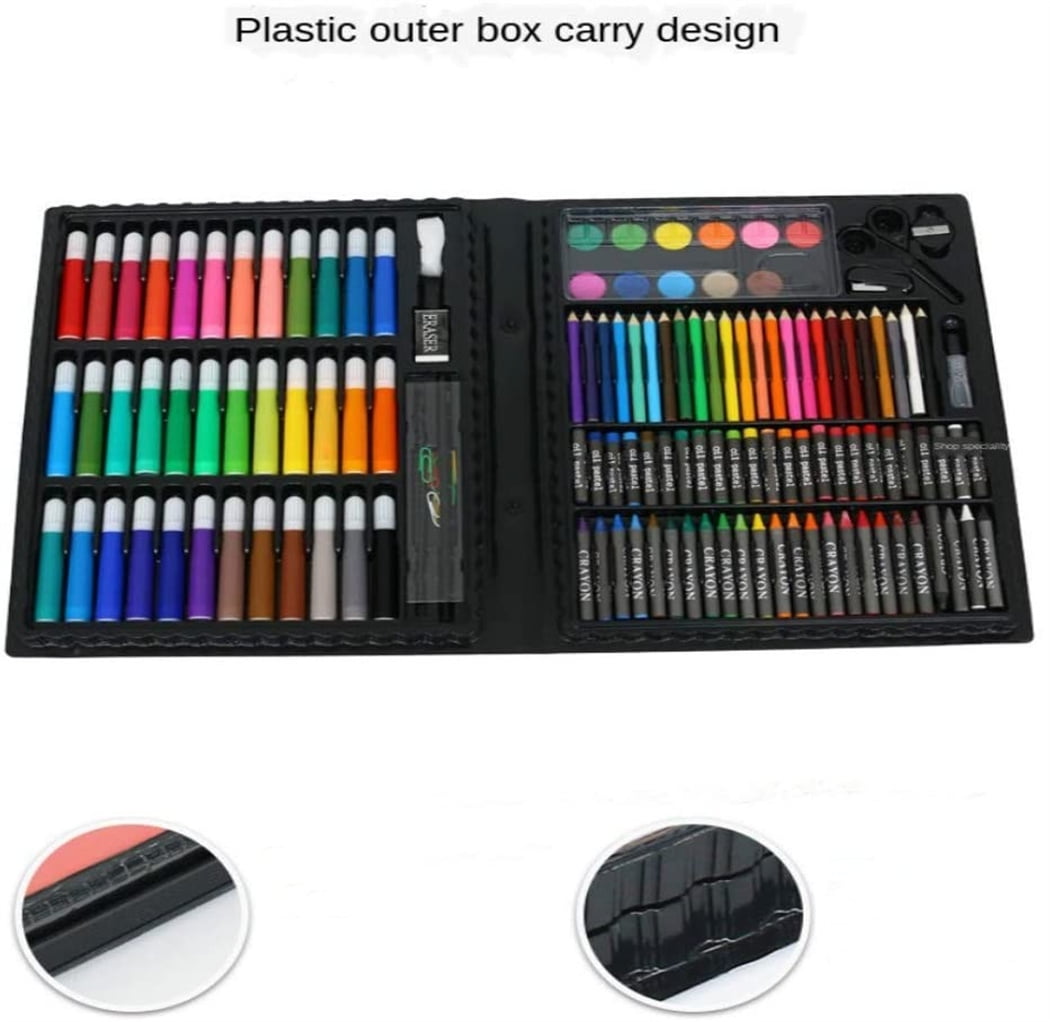 150 Pcs/set Drawing Tool Kit With Box Painting Brush Art Marker Water Color  Pen Crayon Kids Gift