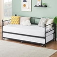 thumbnail image 3 of Outop Adults Modern METAL Storage Twin Daybed with Trundle Black, 3 of 7