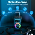 thumbnail image 3 of FanFun Large Party Speaker, Bluetooth Speaker with Mic, DJ Lights, Portable Wireless Outdoor Speaker with Wheels and Trolley Bar, DJ Speakers for Party, Perfect Graduation Gift, AN20, 3 of 12