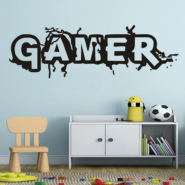 Adhesivos de pared con letras Gamer Creative Gaming, 20 x 58 cm