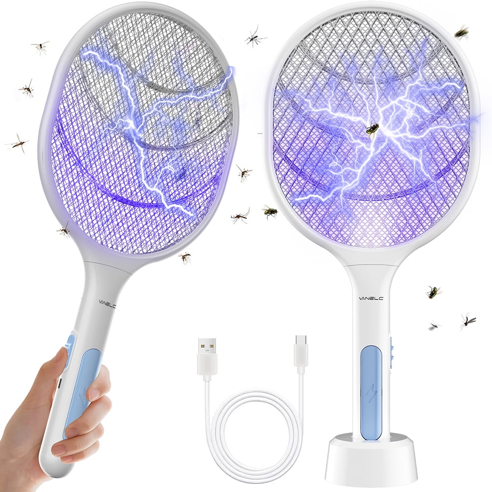 MOSQZAP 2X Electric Flying Bug Zapper Racket Mosquito Rackets Insect