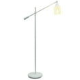 thumbnail image 2 of Elegant Designs 55.5" Pivot Arm Floor Lamp with Glass Shade, White, 2 of 9