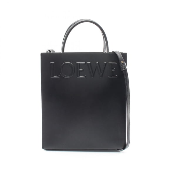 Pre-Owned LOEWE Standard A4 Tote 2-Way Bag Handbag Leather Women's Black A933R18X14