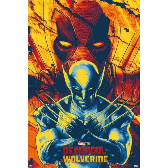 Deadpool & Wolverine - Marvel Comics Movie Poster (Silhouettes) (Size: 24" x 36")