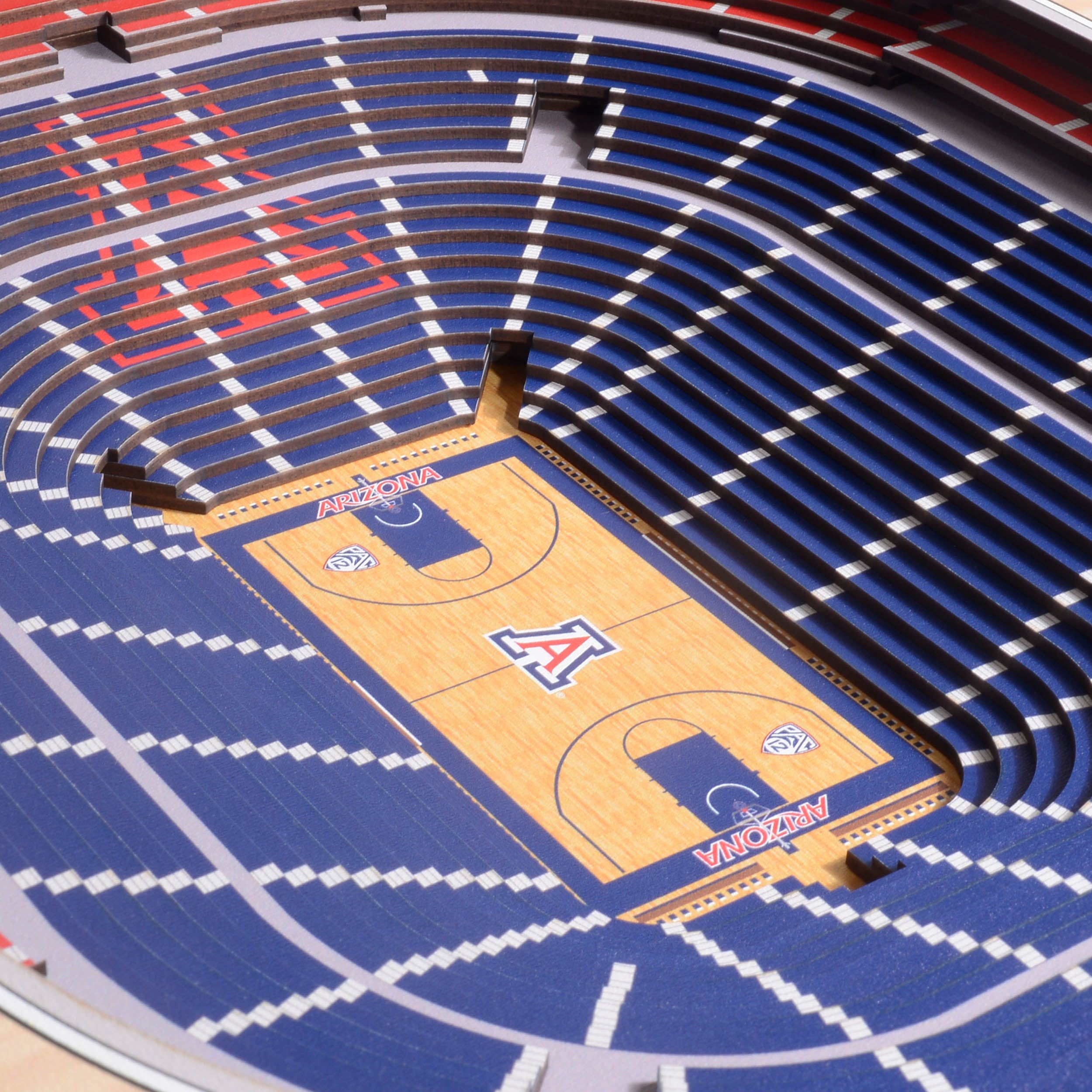 YouTheFan NCAA Arizona Wildcats BB 25-Layer Stadiumview Wall Art