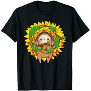 Cute Sloth Valentine's Day Heart Pattern Lazy Animal Lover T-Shirt