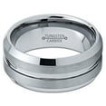 thumbnail image 5 of Charming Jewelers Tungsten Wedding Band Ring 8mm for Men Women Comfort Fit Beveled Edge Polished Lifetime Guarantee, 5 of 5