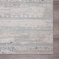 thumbnail image 3 of LR Home Martha Brian Gray/Blue Modern Striped Polyester Area Rug, 9' x 12', 3 of 6