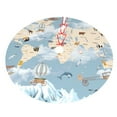 thumbnail image 3 of Kll 30" Christmas Tree Skirt Animals Travel World Map Xmas Tree Skirts Mat For New Year Xmas Holiday Party Indoor Outdoor Home Decoration, 3 of 9