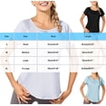 thumbnail image 5 of AherBiu Summer Tops for Women Short Sleeve Yoga Top Tees Crewneck Casual Loose Fitted Basic Tshirt, 5 of 5