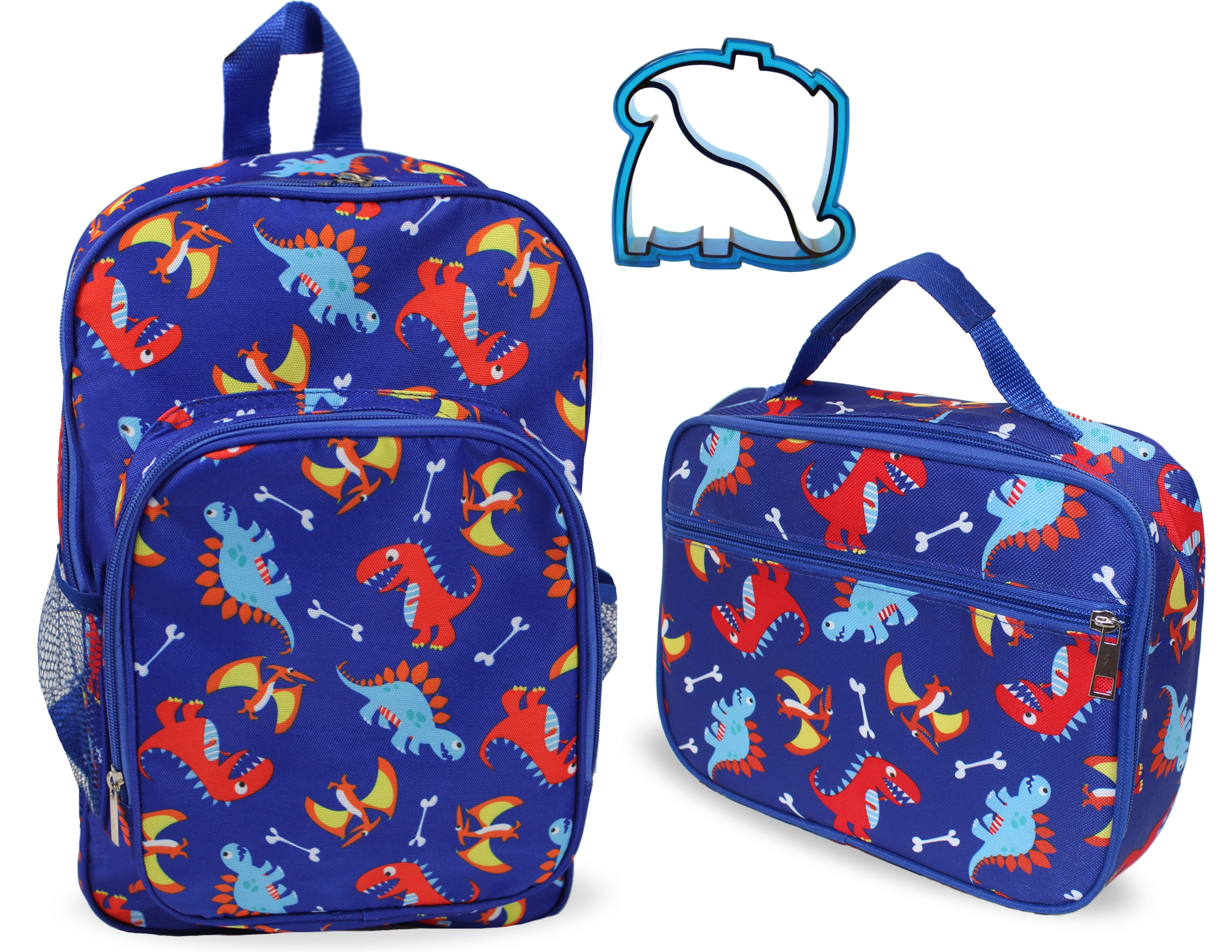 Blue Boy Dinosaur Lunch Box Toddler School Insulated Fabric Snack Bag Children 