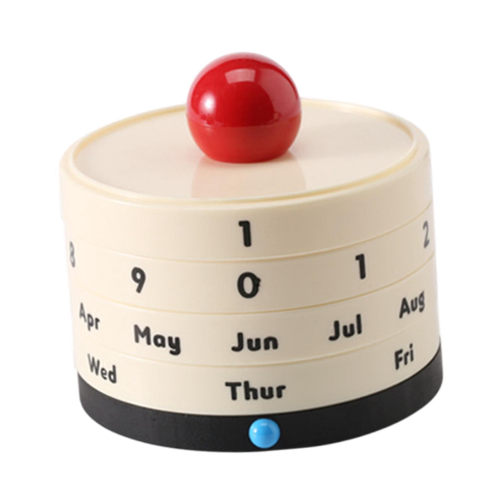 Zxpjkyu Desk Calendar Perpetual Calendar Desktop Accessory Small Cute Decoration Modern beige