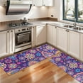 thumbnail image 3 of Kitchen Rugs Sets Of 2,Purple Paisley and Floral Pattern Anti Fatigue Kitchen Mat Rugs Non Slip Washable,Decorative Kitchen Floor Mats for Kitchen,Sink,Laundry,17"X47", 3 of 5