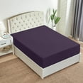 thumbnail image 6 of Mellanni Extra Deep Pocket Fitted Sheet up to 21", Microfiber, 1 Piece California King, Purple, 6 of 7