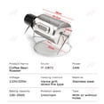thumbnail image 5 of Tostadora de café ITOP con capacidad para 100-250 g, tostadora de granos de café, 30 RPM, motor giratorio de 14 W, 110 V, 220 V, sin calefacción, 5 of 5