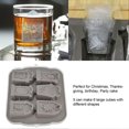 thumbnail image 4 of Ice Mold 6 Grid Gray Silica Gel Horror Tombstone Modeling Easy Clean Halloween Cake Molds, 4 of 5