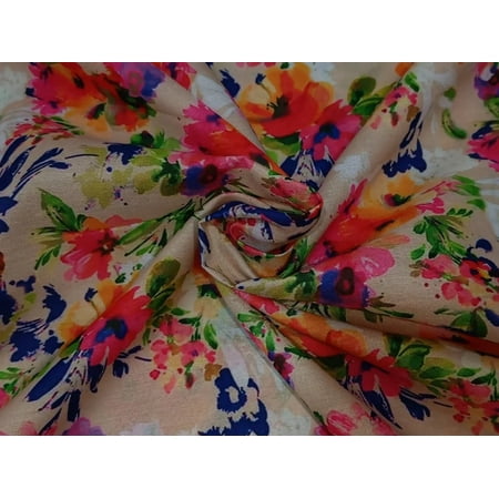 Micro Modal digital floral print 58quot;by the yard