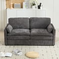 thumbnail image 6 of Euroco Modern Chenille Loveseat Sofa with Double-Layered Cushions, Ergonomic Armrests & Detachable Lumbar Pillows, Upholstered 2-Seater Couch for Living Room or Office, 6 of 7