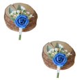 thumbnail image 1 of Jumpingount Boutonniere de novio estable y seguro con accesorios, flores, de boda, ramillete, fiesta, azul Klein azul klein 2piezas, 1 of 6