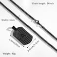 thumbnail image 5 of Metaljc Stainless Steel Initial Necklace, A-Z American Flag Dog Tag, Valentine's Gift for Men Women, 5 of 6