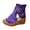 Purple, variant on Summer Platform Wedge Bootie Sandals for Women Dresssy 2023 Open Toe Sling Wedge Sandal Buckle Ankle Strap Bootie Sandals Fashion Shoes