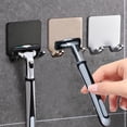 thumbnail image 2 of 1/2/3 Uds. Soporte para maquinilla de afeitar sin perforaciones para hombres, gancho de almacenamiento para afeitadora, estante de pared para baño, estante para maquinilla de afeitar, accesorios de pa, 2 of 4