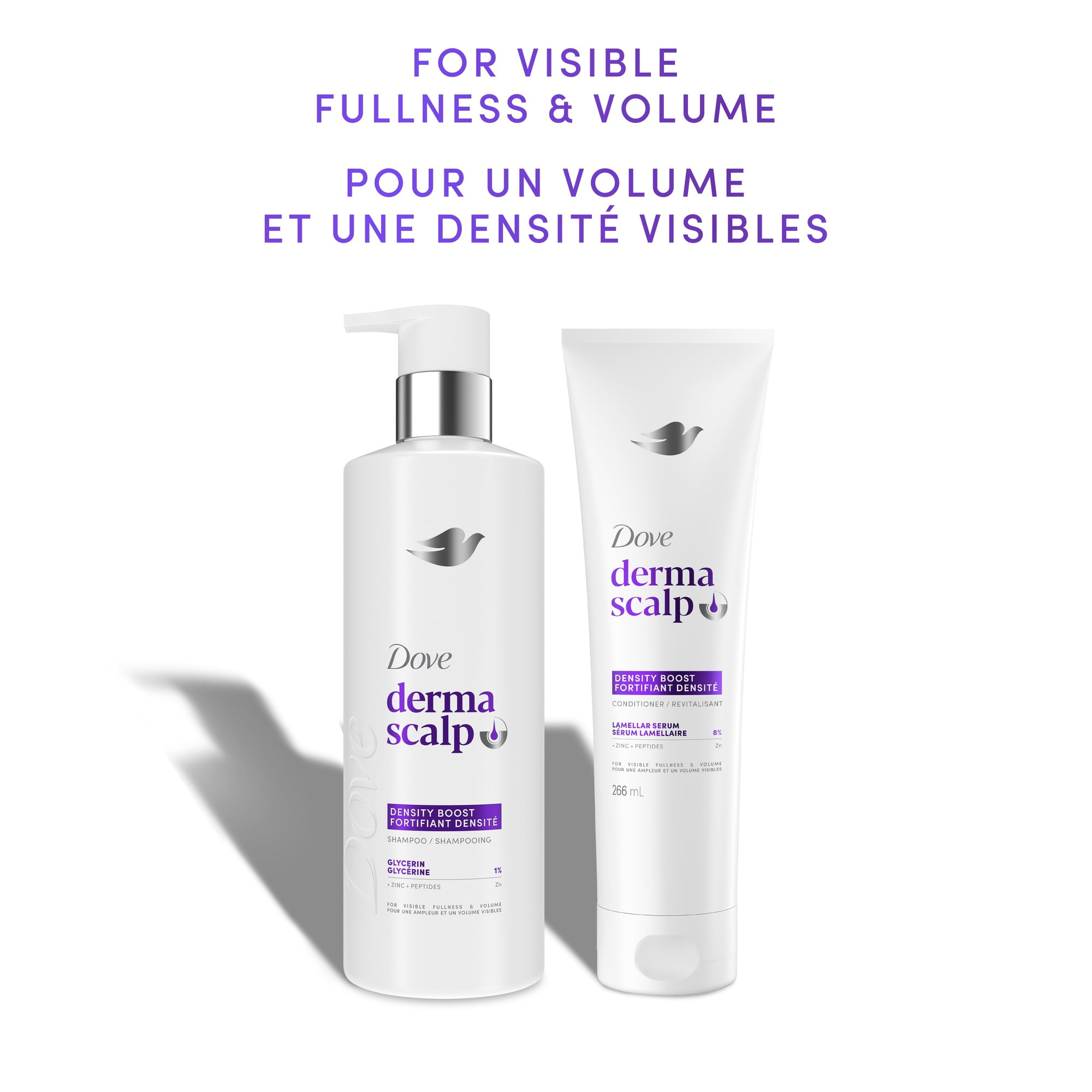 Dove Derma Scalp Shampoo for Thicker, Stronger, Fuller-Looking Hair Density Boost with Glycerin