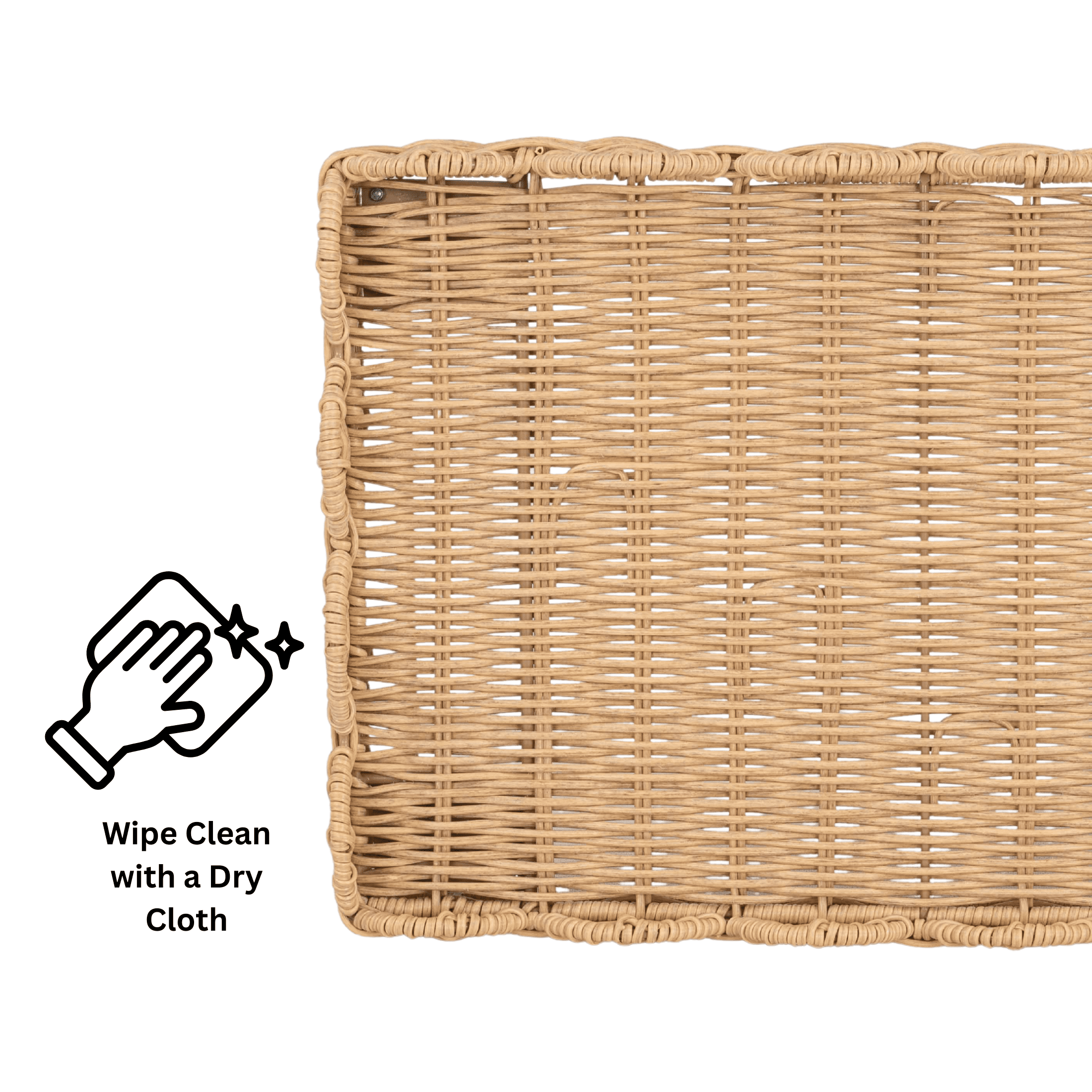 Better Homes & Gardens Woven Tray with Stand, Brown