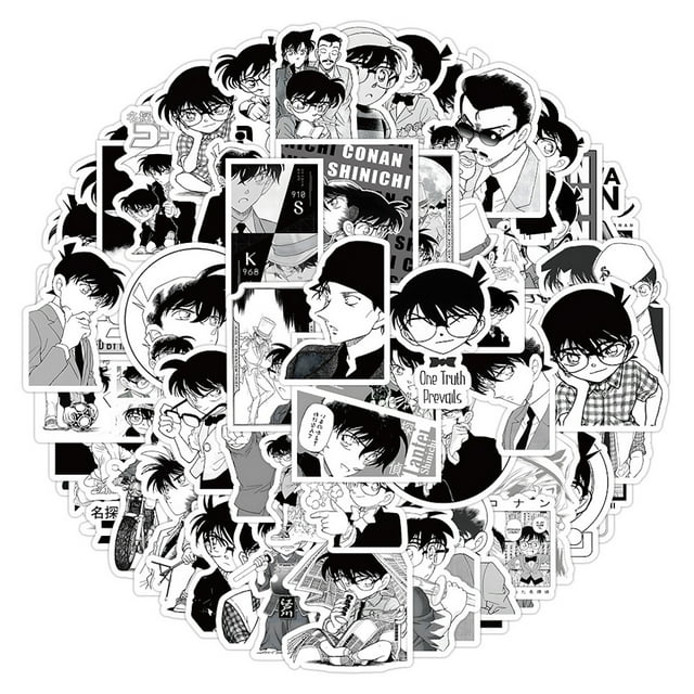 Paquete de 60 pegatinas Detectives Conans Anime