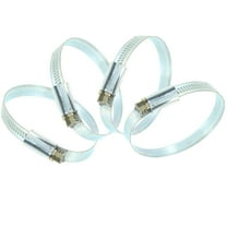 Masteelf Sturdy Metal Hose Clamps Set of 4 for Home Silver Color 2 Inch