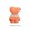 Orange, variant on Magic Foldable Bear Hand Towel, 12x12 Inch Soft Plush Square Towel Transforms into a Cute Teddy Bear, Unique Novelty Gift for Wedding Favors, Baby Showers, Birthdays and Housewarming Parties