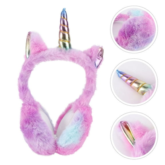 MLINS 1PC Cartoon Unicorn Earmuff Plush Earmuff Warm Ear Cover Ear Shield